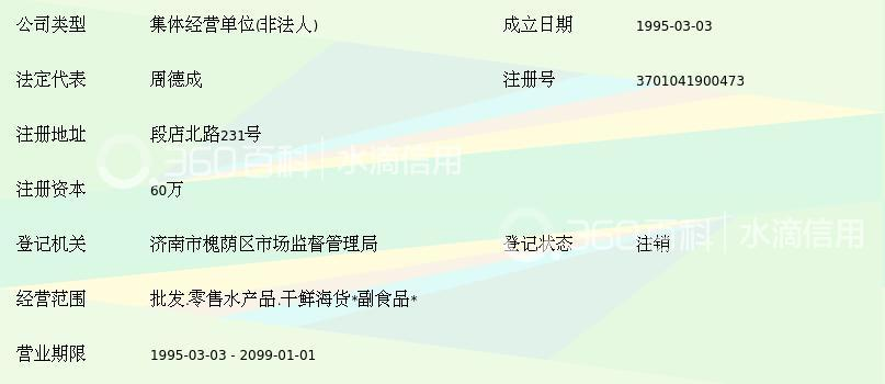 济南济兴实业公司德成水产分公司